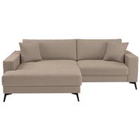 Ecksofa Ted Braun S: 174x228 Cm - Schwarz/Braun, Trend, Textil (174/228cm)