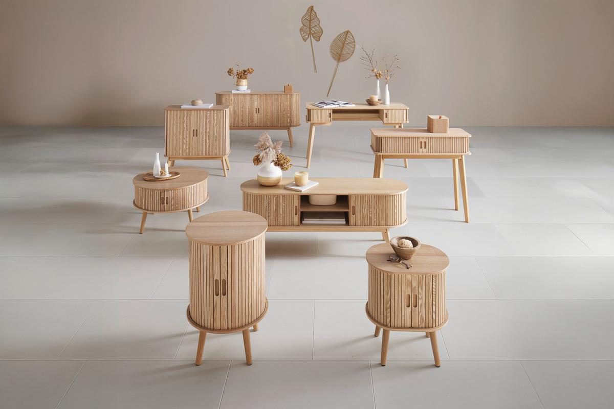 Komoda Skandy - prírodná farba, Modern, drevo/kompozitné drevo (120/80/35cm) - Premium Living