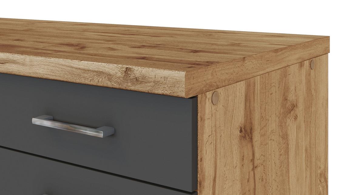 Küchenunterschrank B: 50 Cm Anthrazit/eiche Dekor Mit Lade - Anthrazit/Eiche Wotan, MODERN, Holzwerkstoff (50/85/60cm) - Held