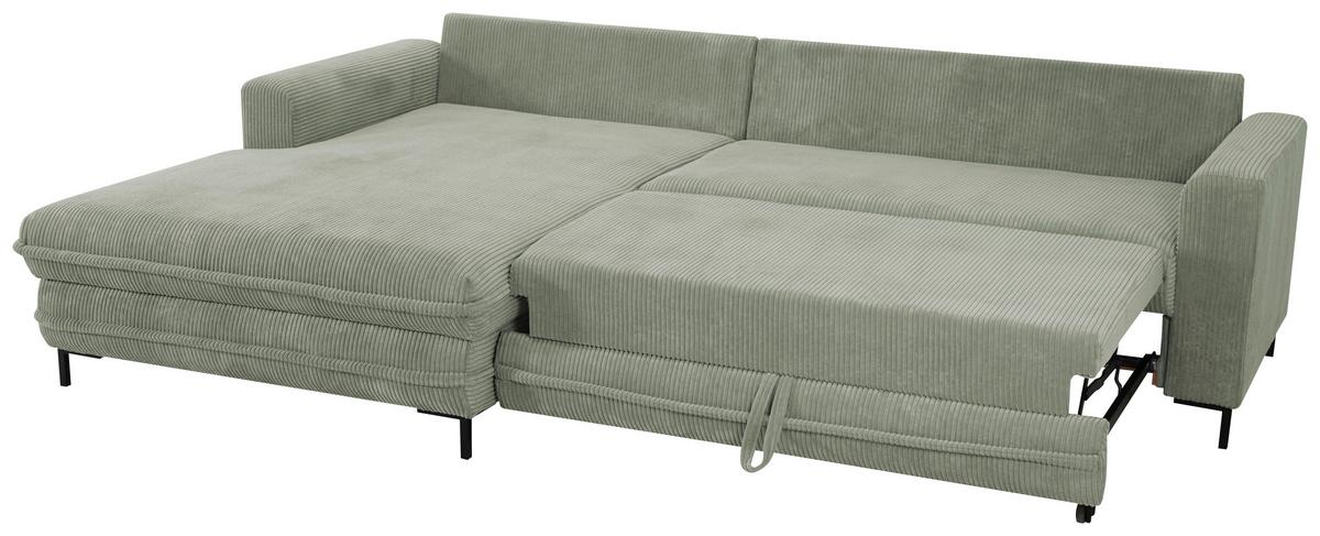 Ecksofa Armilla Grün S: 174x272 cm - Schwarz/Grün, Design, Textil (174/272cm) - MID.YOU