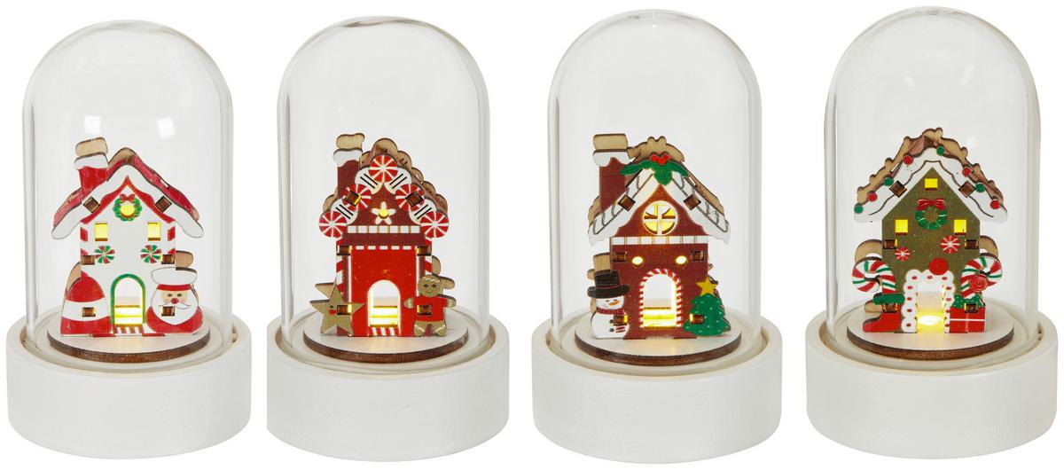 LED-Dekoleuchte Loretta - Rot/Braun, Basics, Glas/Holz (5,5/9cm) - James Wood