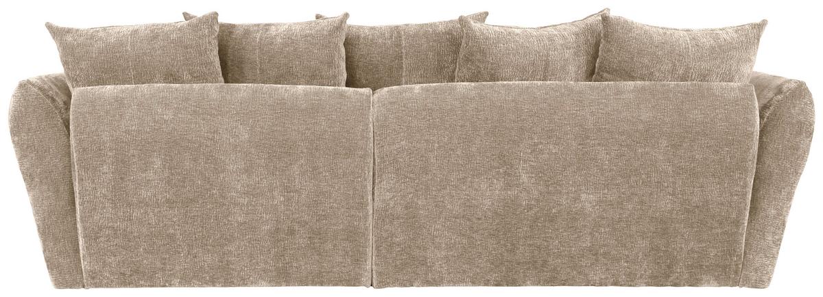 Univerzálna sedačka CAMMELLIO, sivohnedá ženilka, 7 vankúšov - čierna/taupe, Modern, textil (296/189cm) - Mömax