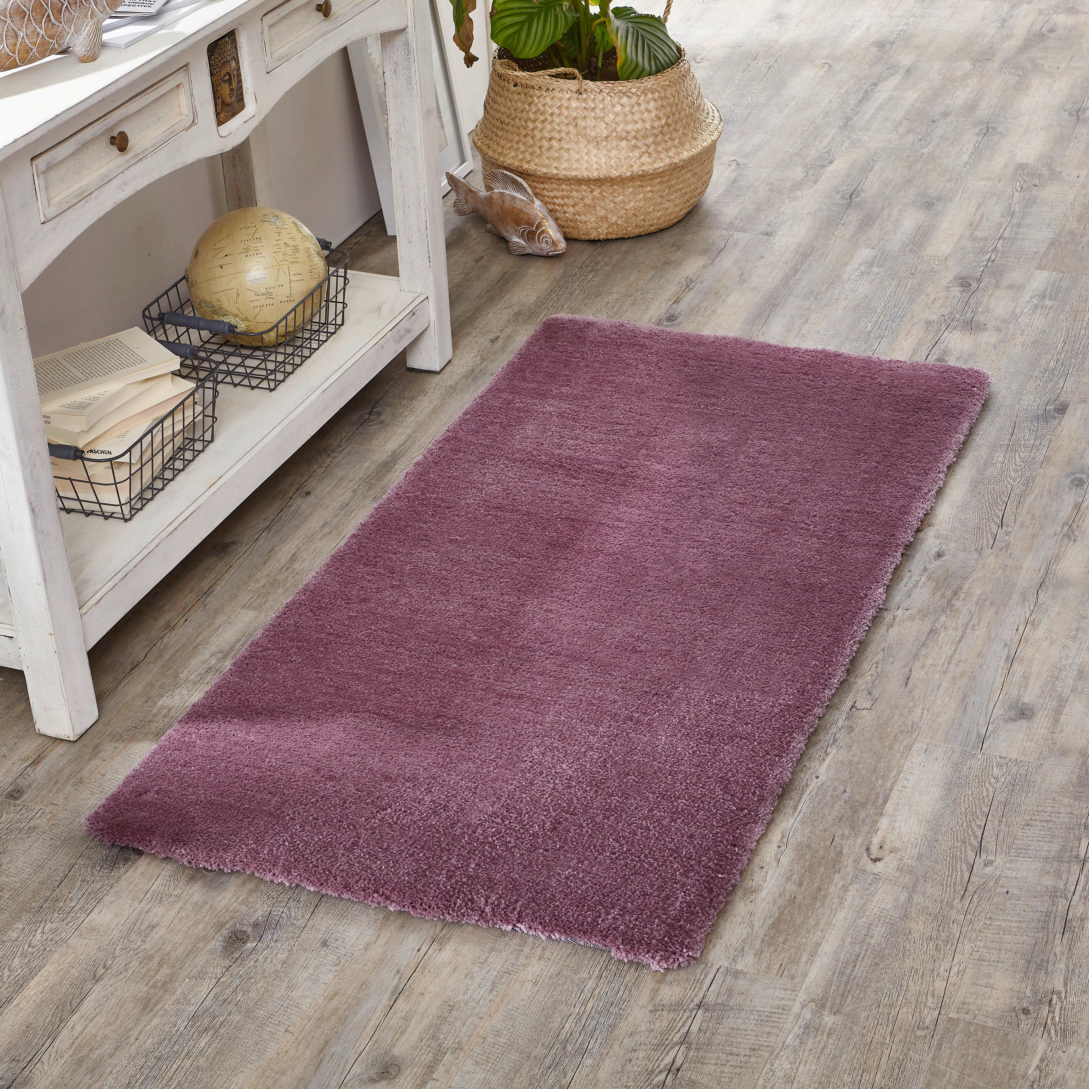 Hochflorteppich Relaxx Lila 70x140 cm - Brombeere, KONVENTIONELL, Textil (70/140cm) - Esprit