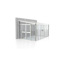 Anlehn-Gewächshausbausatz Athena 10200 10,2 M2 - Weiß, Basics, Glas/Kunststoff (265,9/238,8/397,2cm)