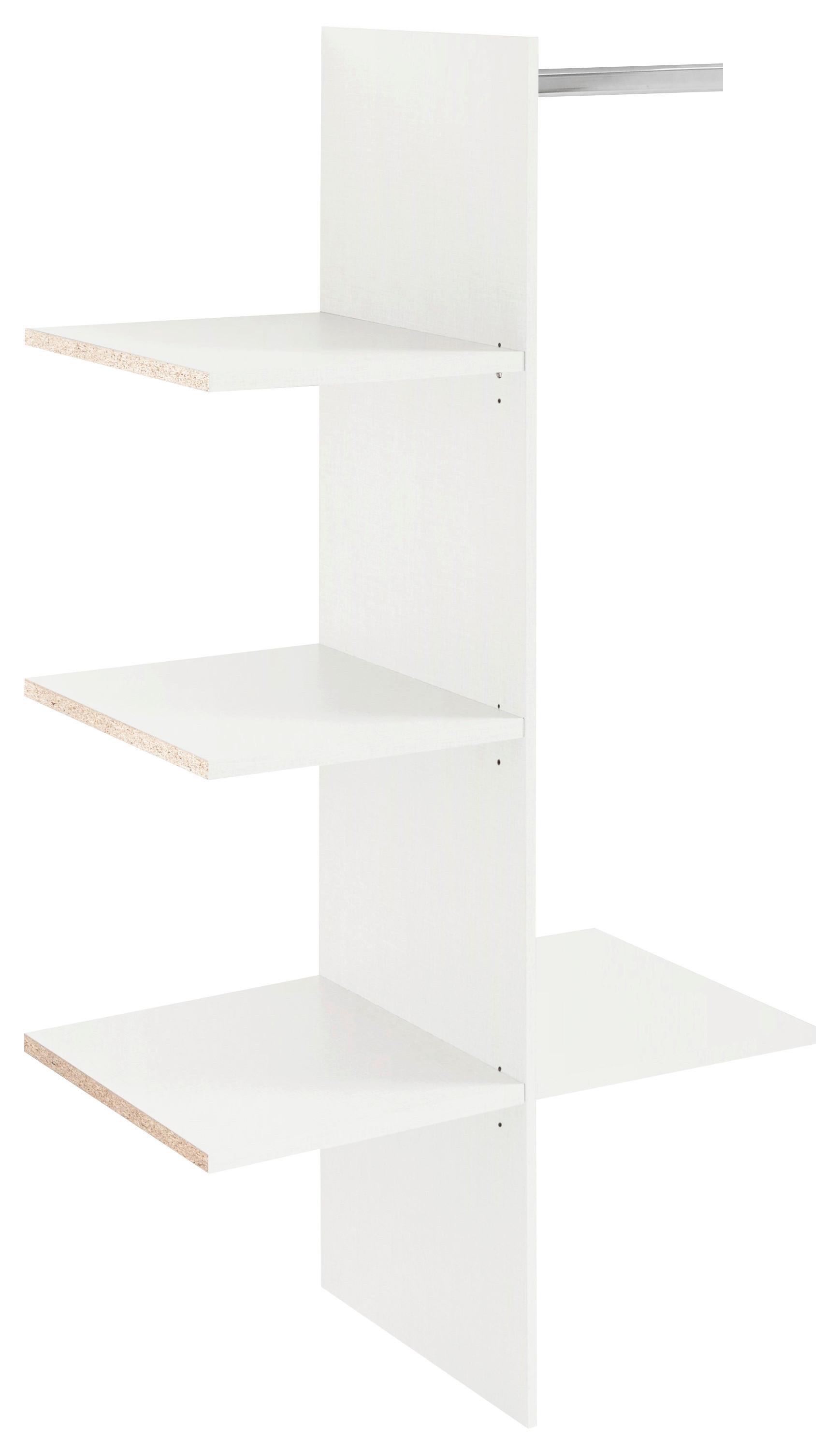 Inneneinteilung Kleiderschrank Sizilia Weiß mit Einlegeböden - Weiß, MODERN, Holzwerkstoff (82,7/158/47,7cm)