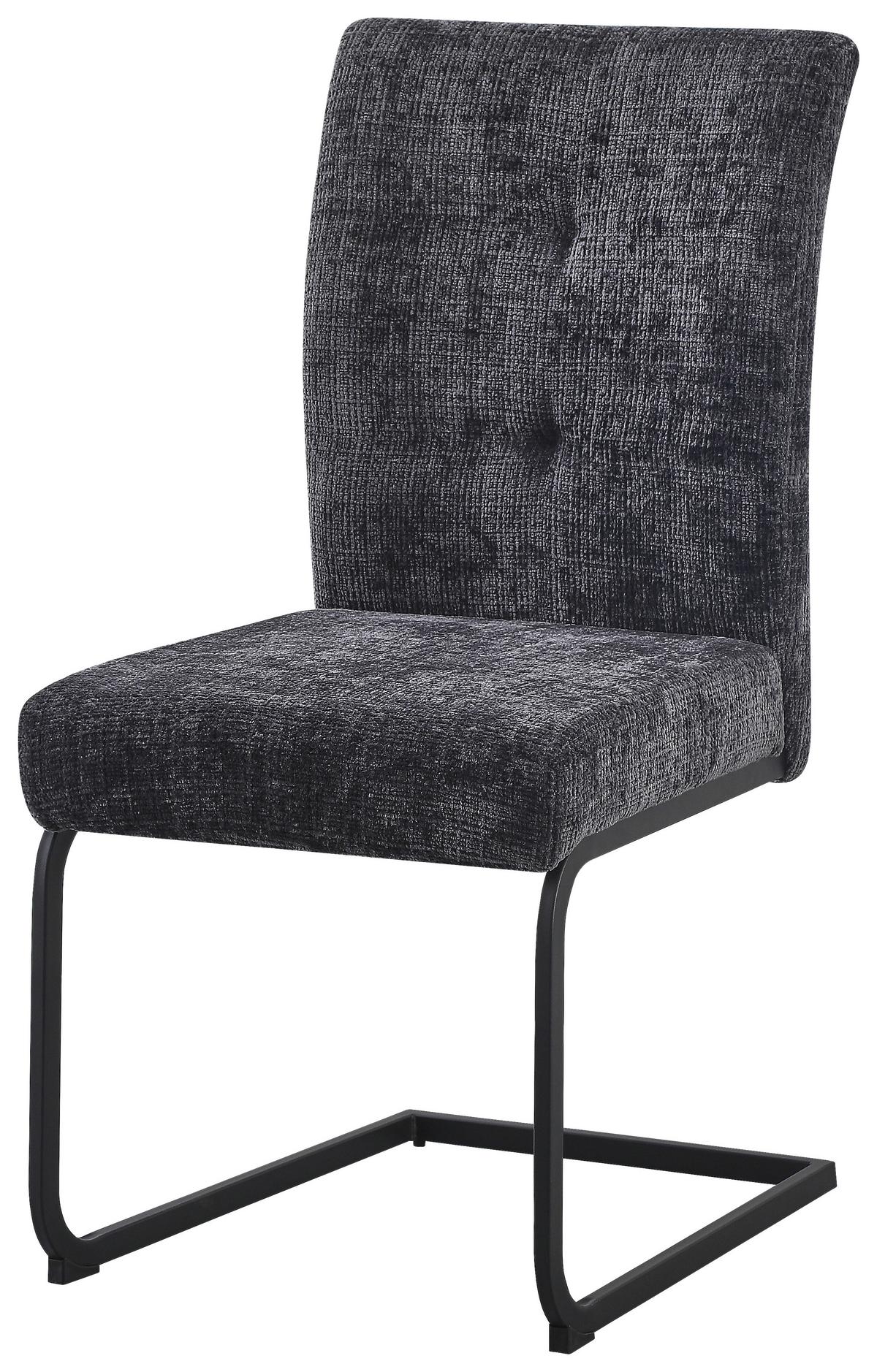 Schwingstuhl Phil Giga-S - Dunkelgrau/Schwarz, KONVENTIONELL, Textil/Metall (65/98/50cm)