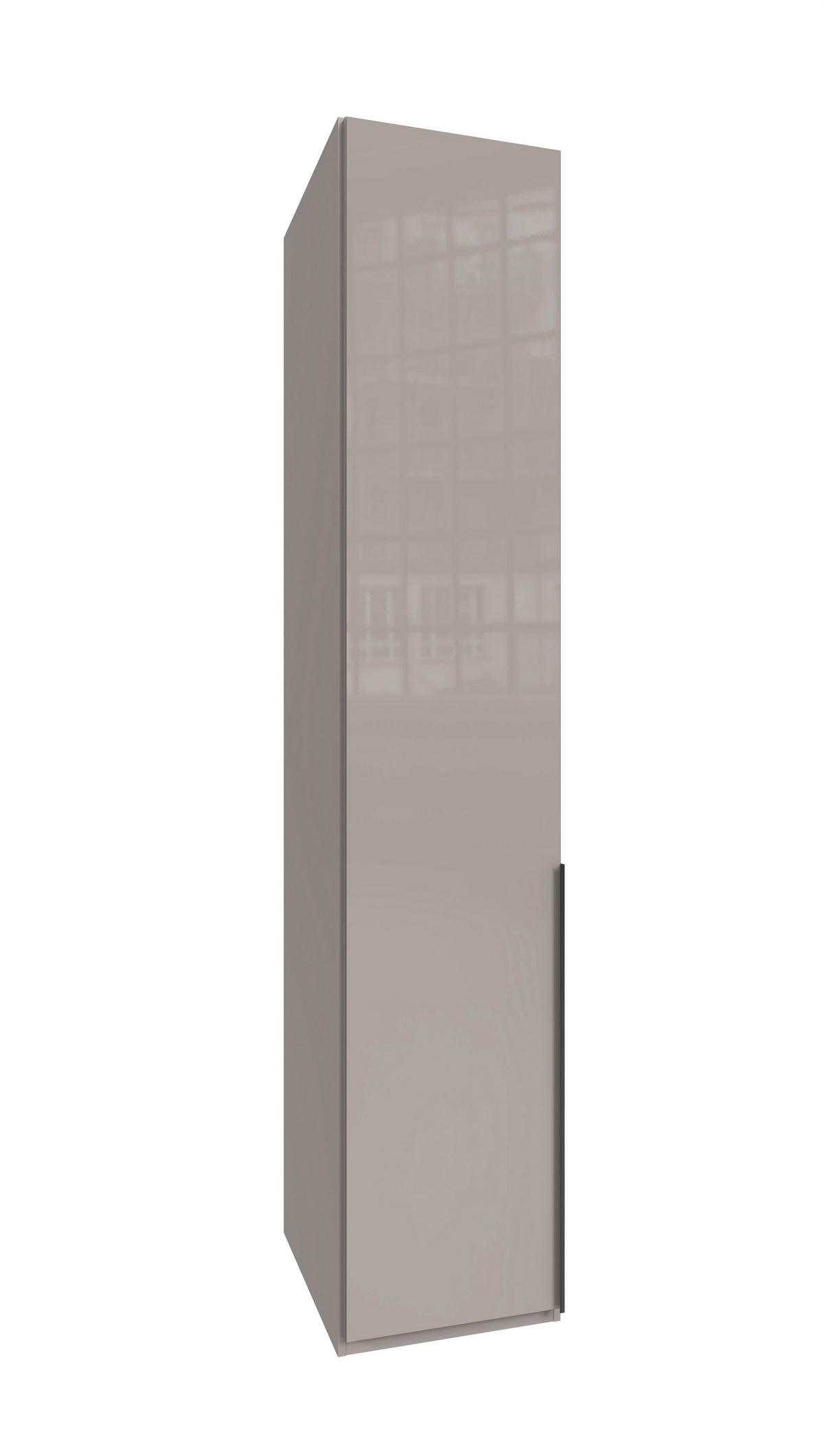 Šatníková skriňa NEW YORK - čierna/sivá, Konventionell, kov/kompozitné drevo (45/236/40cm) - Premium Living