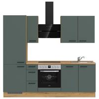 Küchenleerblock Easytouch High-Line, H2 Links - Dunkelgrün/Eichefarben, MODERN, Holzwerkstoff (240cm) - Nobilia