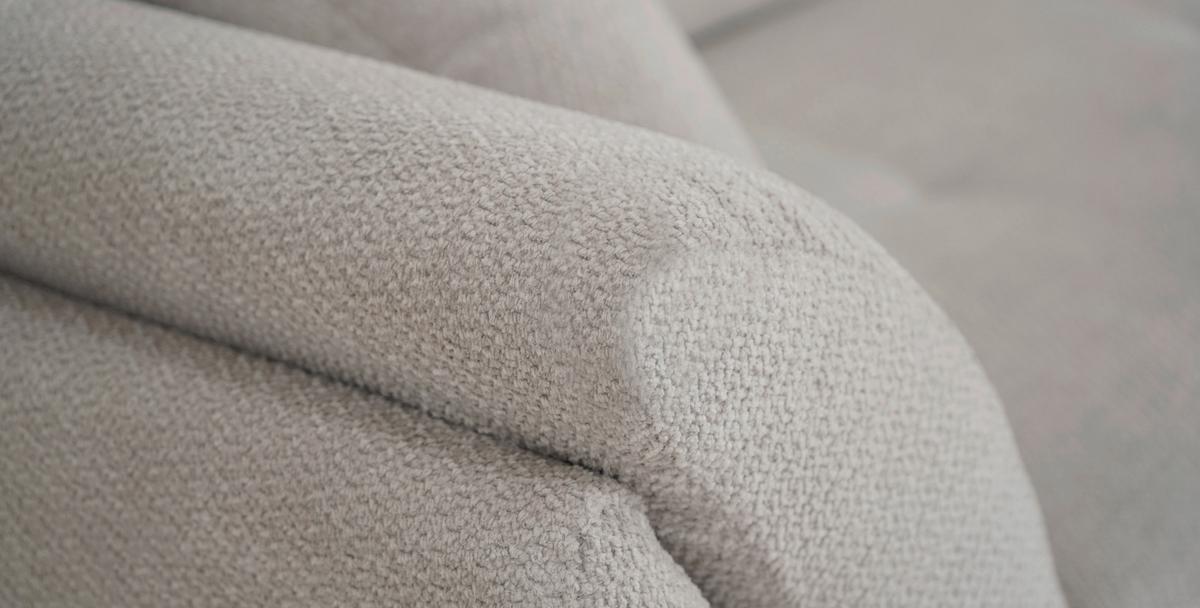Ecksofa Berisso New Greige, Lf: 121x215 cm - Greige/Schwarz, KONVENTIONELL, Textil (278/187cm) - Ondega