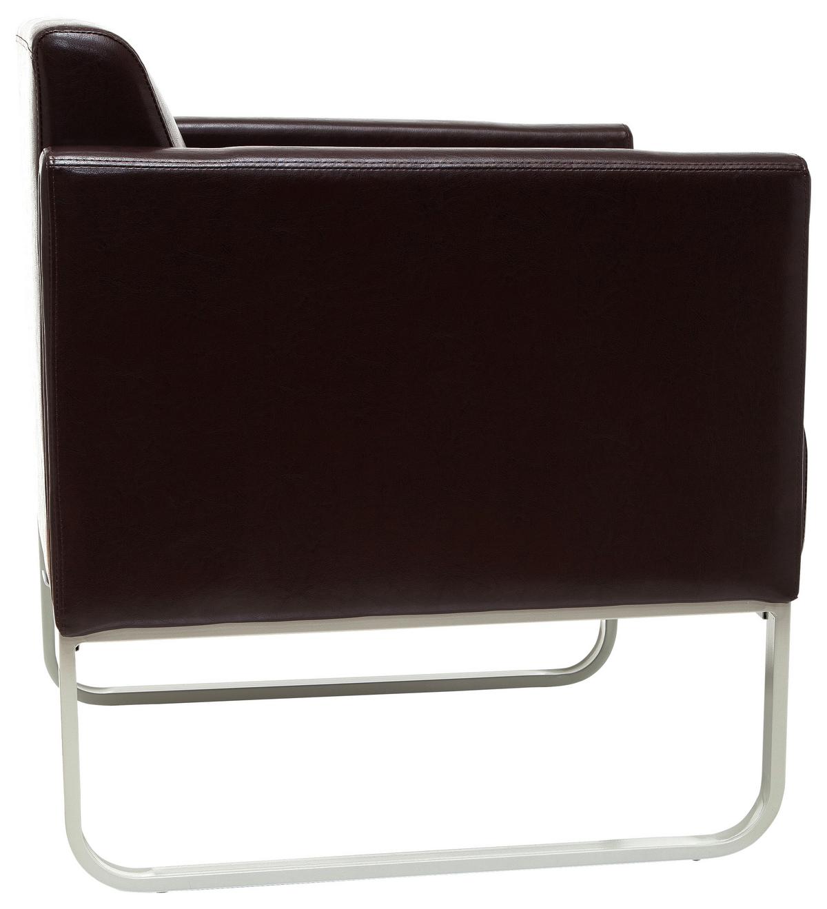 Sessel Aruba Dunkelbraun - Dunkelbraun/Hellgrau, MODERN, Textil (67/78/71cm) - MID.YOU