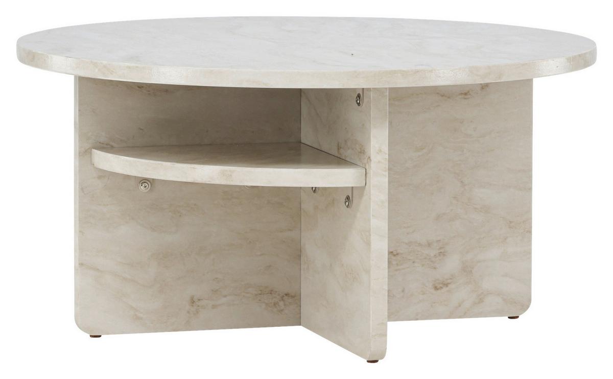 Couchtisch Ålesund - Beige, Design, Holzwerkstoff (85/85/42cm) - Livetastic