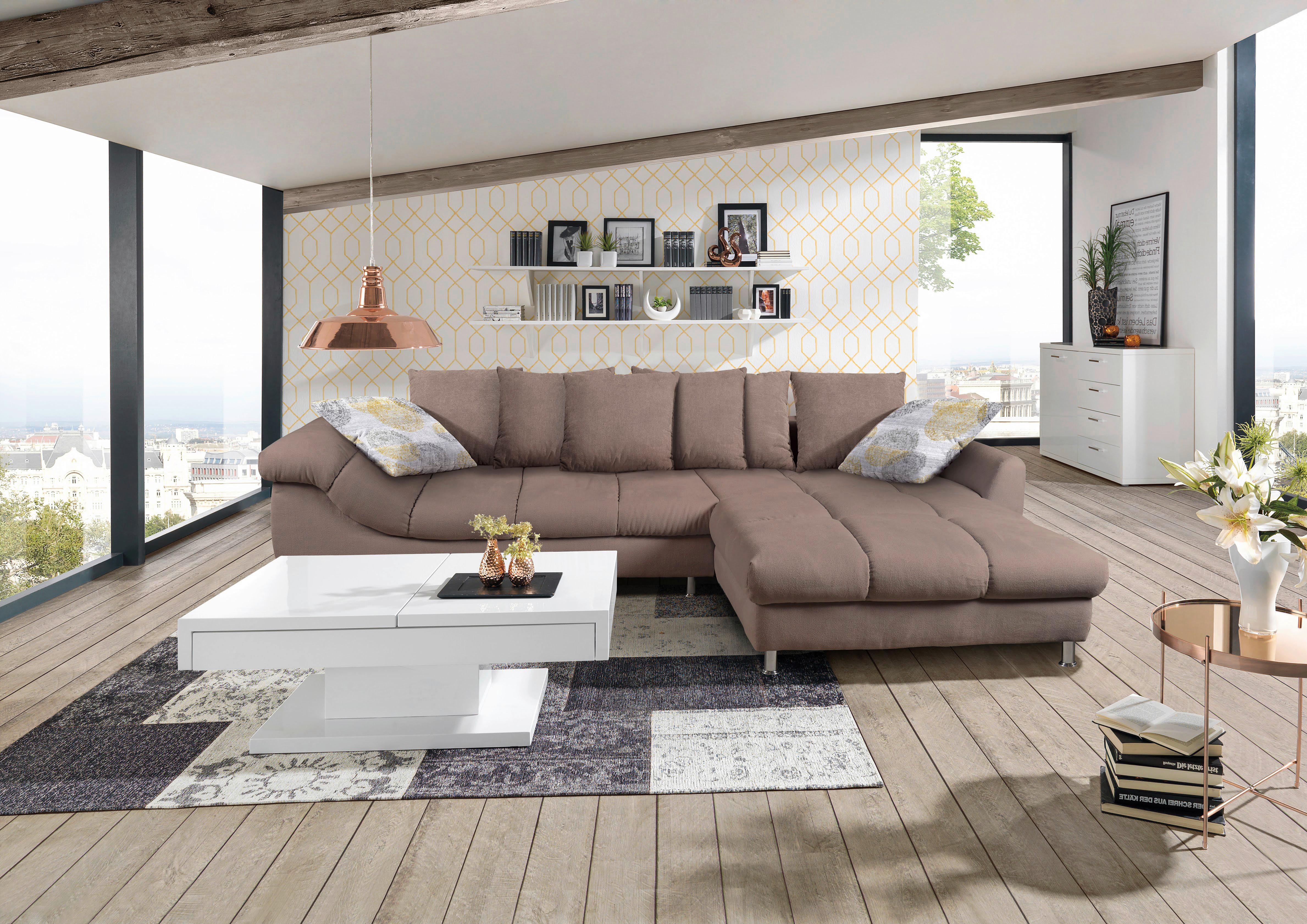 Sedacia súprava MANHATTAN, hnedá farba - hnedá, Modern (335/95/227cm) - Mömax