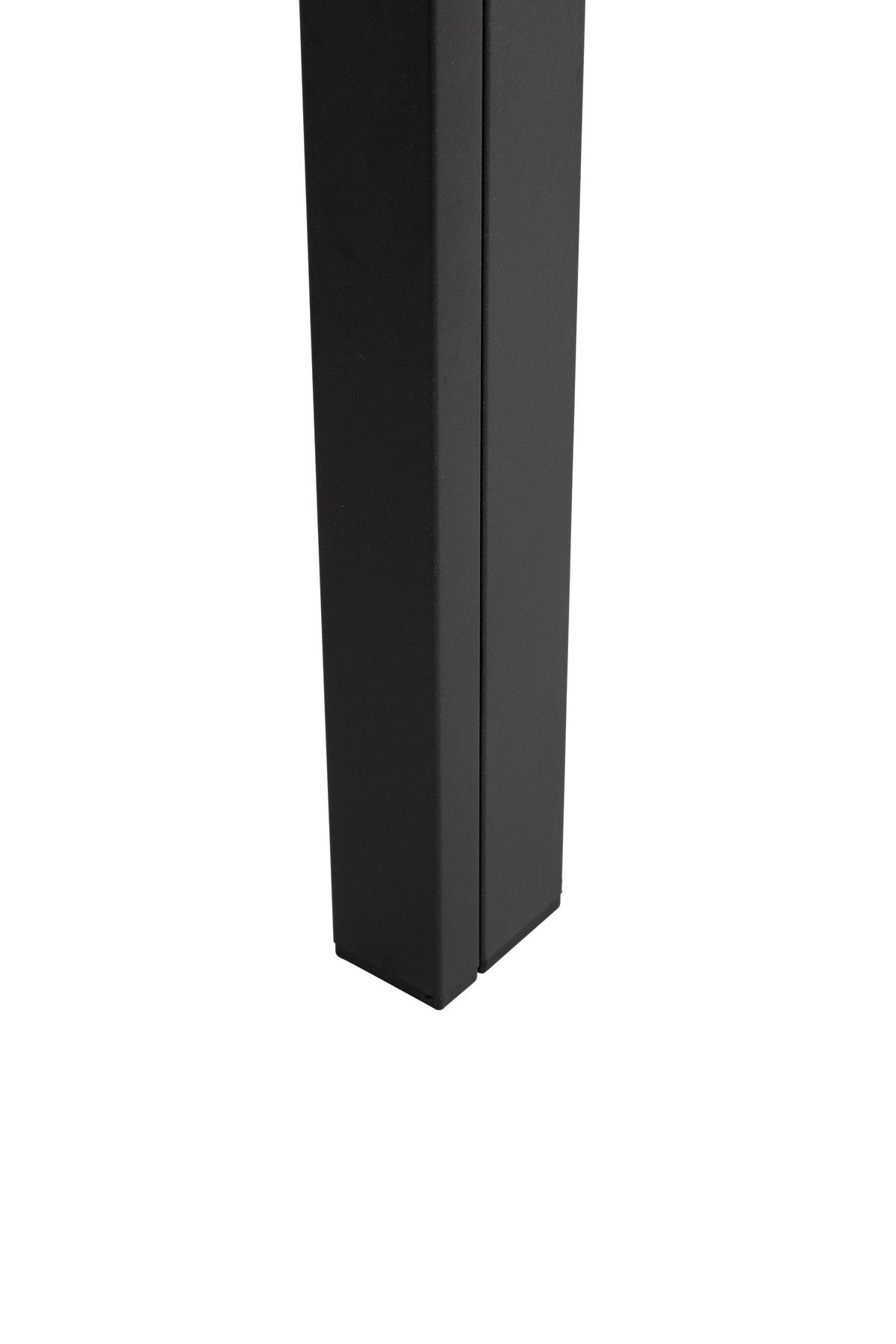 Gartentisch Milano Metall/ Kunststoff L: 90 cm - Dunkelgrau/Schwarz, MODERN, Kunststoff/Metall (90/74/90cm) - Beldano
