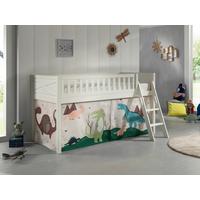 SPIELBETT SCOTT - Weiß/Naturfarben, ROMANTIK / LANDHAUS, Holz (90/200cm) - Vipack