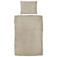 Flanell Bettwäsche 140x200 cm Cashmere Taupe/Beige - Taupe/Beige, ROMANTIK / LANDHAUS, Textil - James Wood