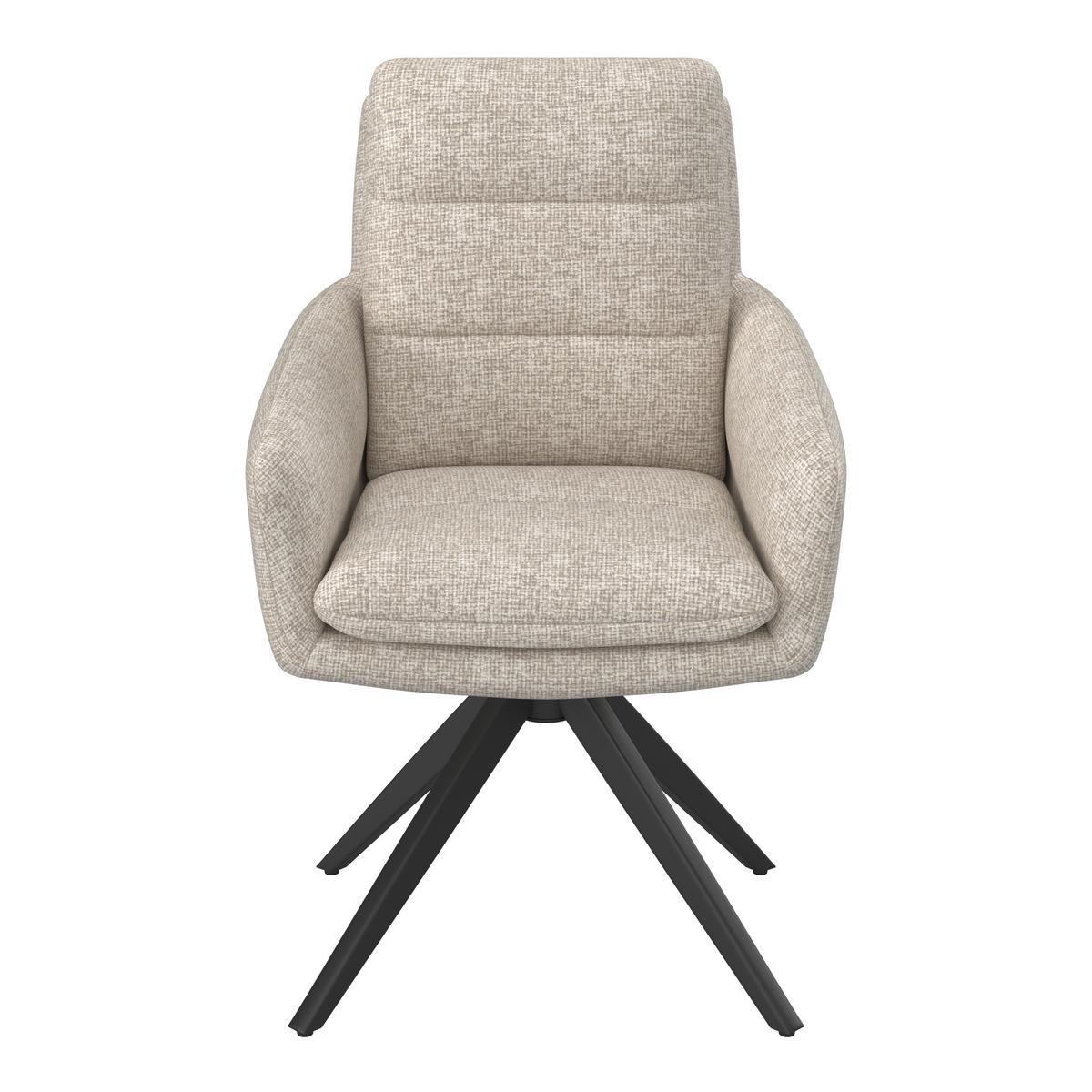STOLIČKA S PODRÚČKAMI LAURIN - svetlosivá, Modern, kov/drevo (59/93/63cm) - Bessagi Home