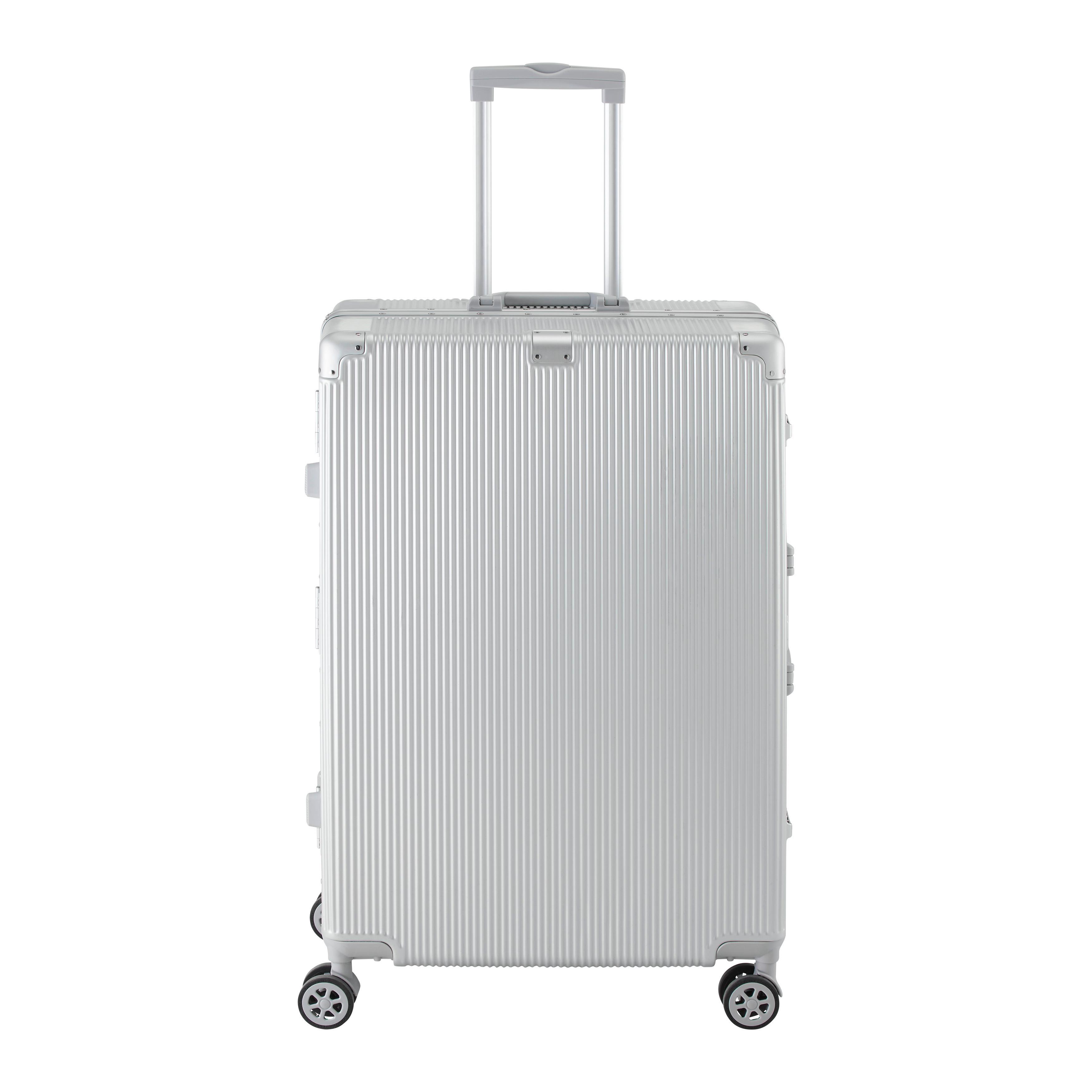 Cestovný kufor MIAMI - L- - strieborná, Modern, kov/textil (51/31/78cm) - Mömax