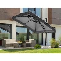 Ampelschirm Rhodos BHT: 359x273x300 cm Anthrazit - Anthrazit, Basics, Textil/Metall (359/273/300cm) - Schneider Schirme