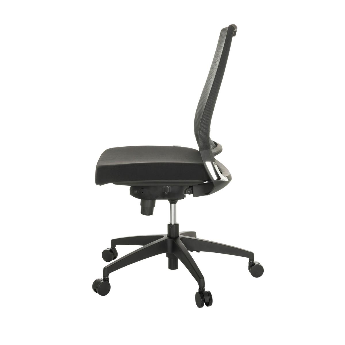 Drehstuhl Porto Eco I - Schwarz, Basics, Kunststoff/Textil (49/98-107/60cm) - MID.YOU