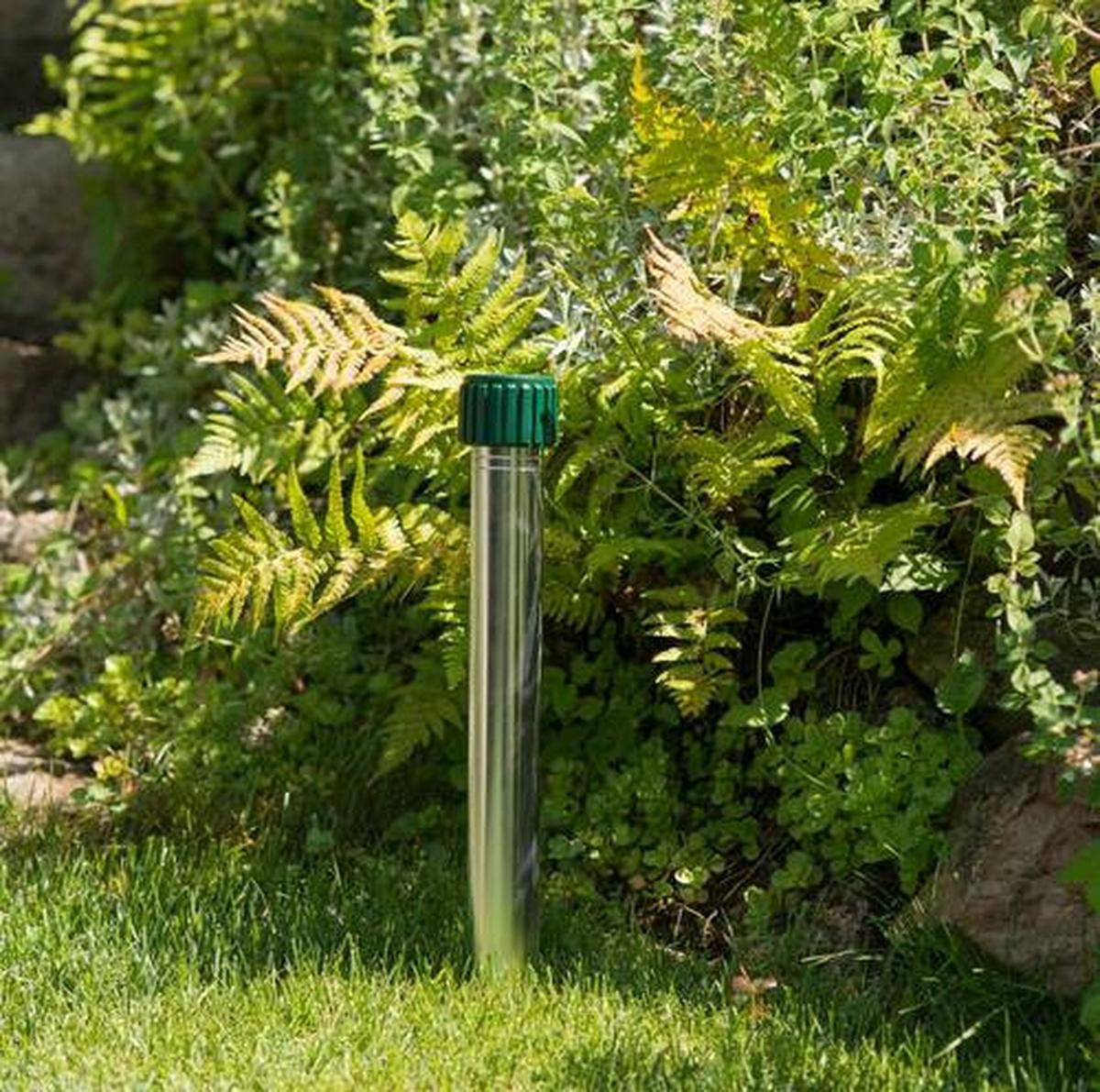 Ultraschall-tiervertreiber Wühlmaus Alu 4 Star - Alufarben/Grün, Basics, Kunststoff (170cm)