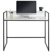 Psací stůl XENI -EXKLUSIV- - bílá/černá, Moderní, kov/kompozitní dřevo (110/92/65cm) - Mömax
