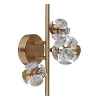 LED-Wandleuchte Virina Klar Goldfarben L: 41 cm - Klar/Goldfarben, KONVENTIONELL, Glas/Metall (41/33/27cm) - Globo