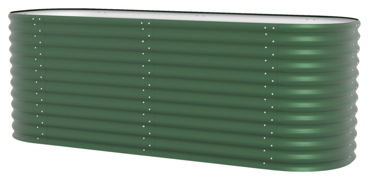 Hochbeet-Erweiterung Vita 82,1x85,8x80 Oval, Dunkelgrün - Dunkelgrün, Basics, Metall (82,1/85,8/80cm)