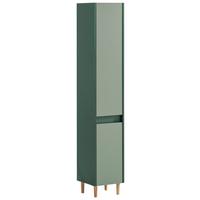 Badezimmer Hochschrank Lovis H 300 30,2x170 Cm Dunkelgrün - Dunkelgrün/Eschefarben, MODERN, Holzwerkstoff (30,2/170,0/33,0cm) - MID.YOU