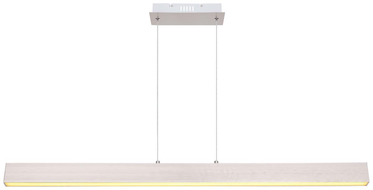 LED-Hängeleuchte Verena H: 120 cm 1-Flammig dimmbar - Opal/Weiß, Design, Kunststoff/Metall (121/8/120cm) - Globo