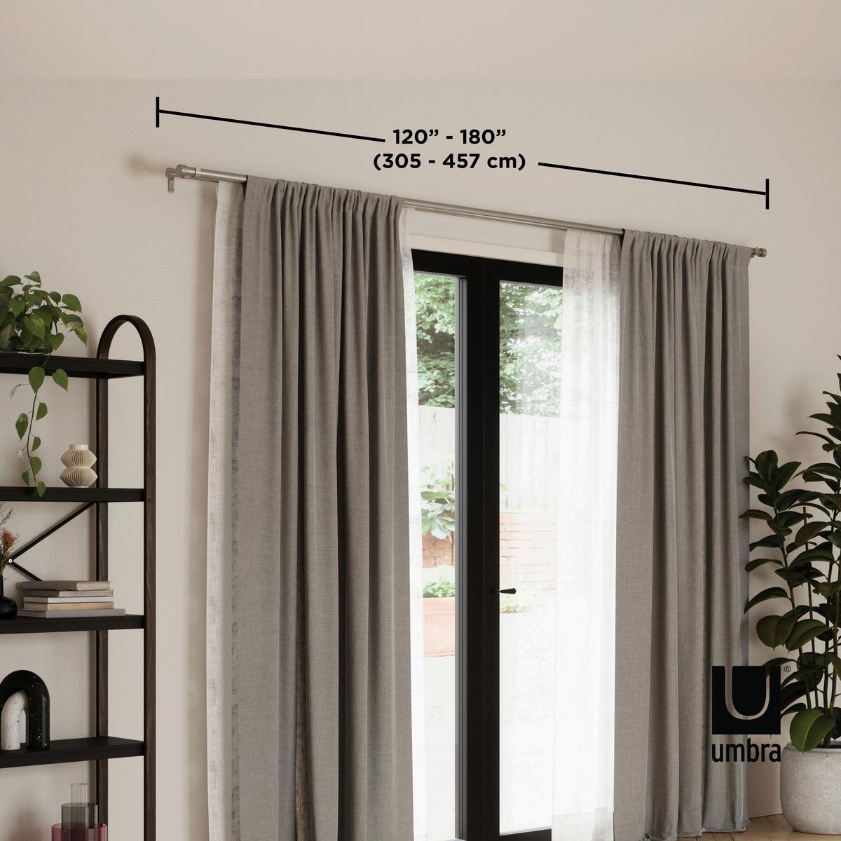ZÁVESOVÁ TYČ CAPPA - niklová, Konventionell, kov/plast (305cm) - Umbra