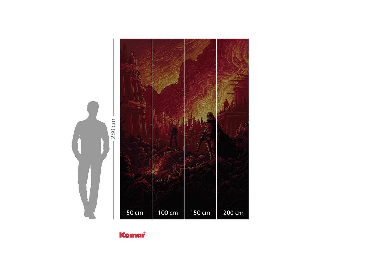 Fototapete Star Wars First Order Purge - Rot/Schwarz, Trend, Textil (200/280cm)