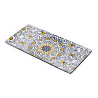Servírovací podnos Maja, 25/13cm - modrá/žlutá, Lifestyle, keramika (25/13/1,6cm) - Mömax