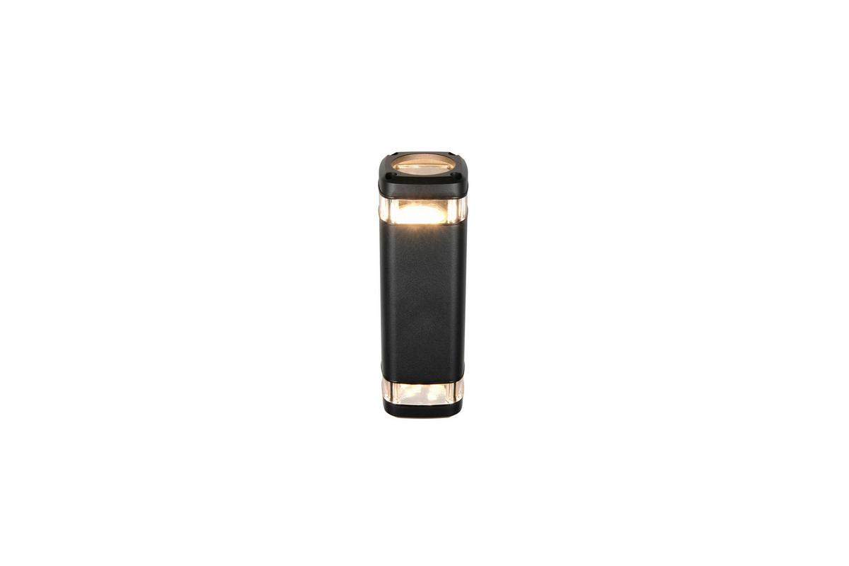 AUßENWANDLEUCHTE Outdoor, 2flg., Schwarz, - Schwarz, Design, Metall (7/13,5/21cm)