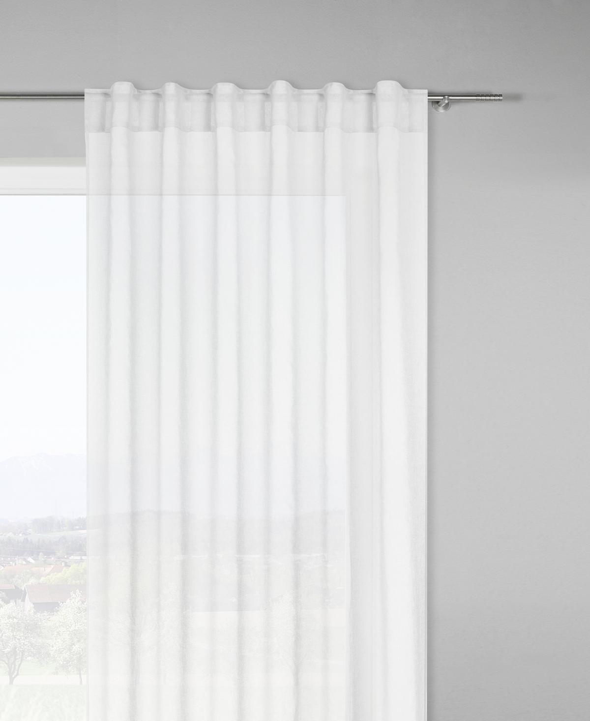 HOTOVÝ ZÁVES Tosca, 2x140/245cm, biela - biela, textil (140/245cm) - Modern Living
