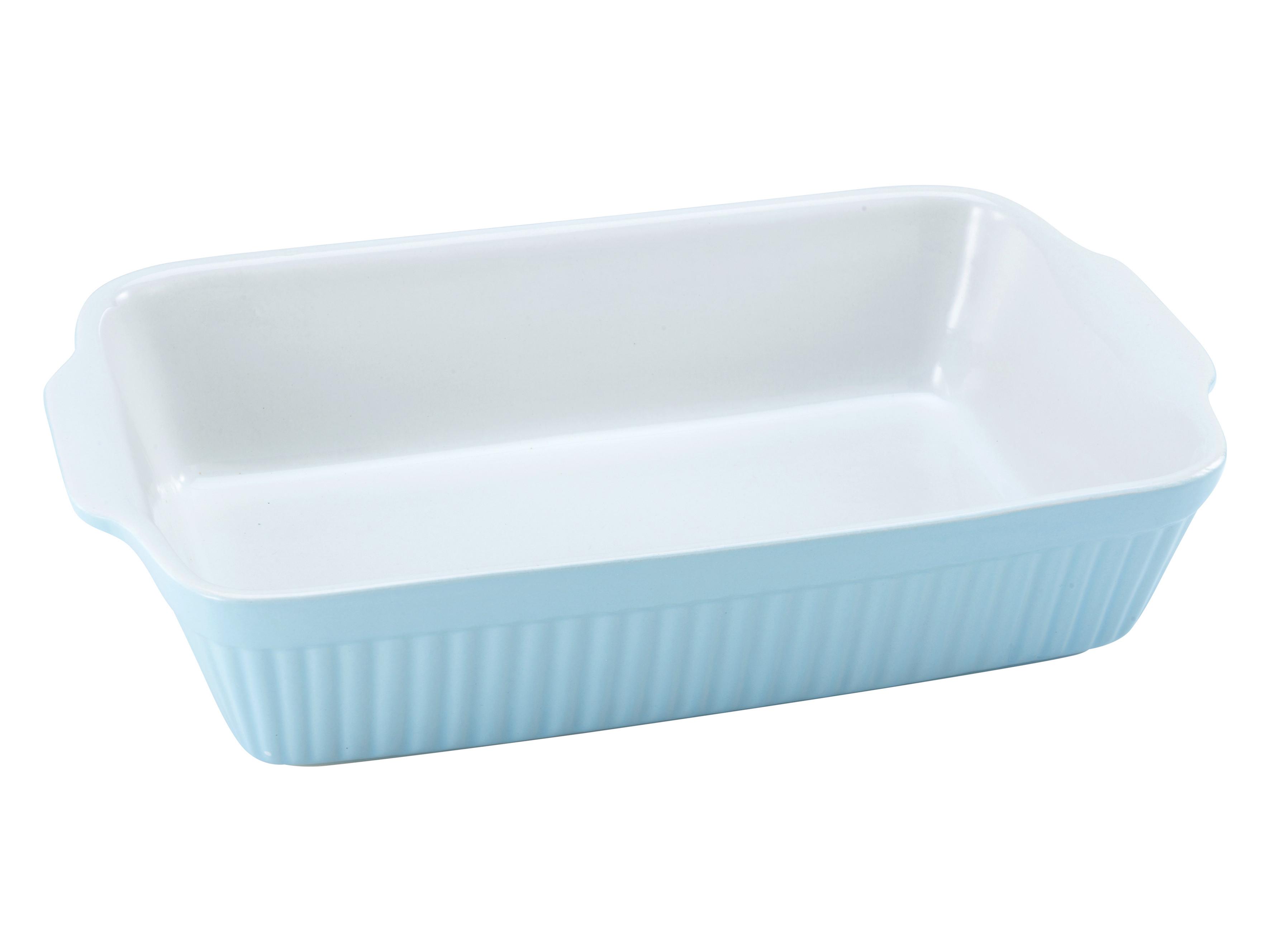 Auflaufform Keramik Classic Pastell Blau 35x24x12 cm - Blau, KONVENTIONELL, Keramik (30/20/7,5cm) - Creatable