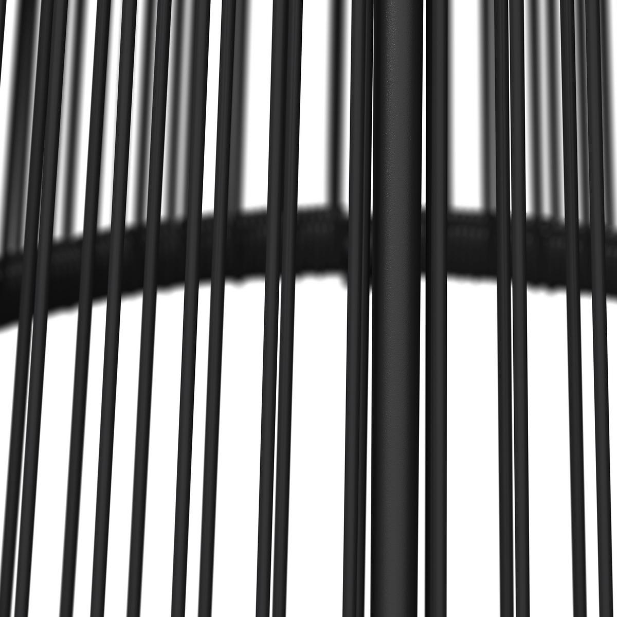 ZÁHRADNÝ PRÍRUČNÝ STOLÍK RUFFY - čierna, Modern, kov/plast (55/47/55cm) - Bessagi Garden