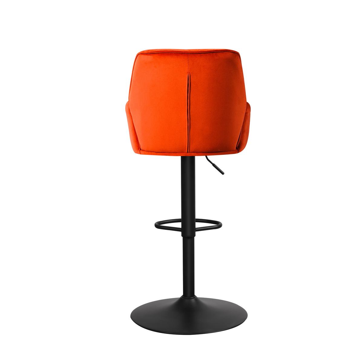 Barhocker-Set Donny Kupferfarben B: 54 cm - Schwarz/Orange, MODERN, Textil/Metall (54/100/58cm) - MID.YOU