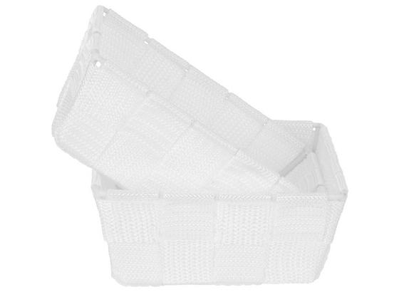 Úložný Košík Nelly - biela, plast (15/10/5,5cm) Úložný Košík Nelly - biela, plast (15/10/5,5cm)