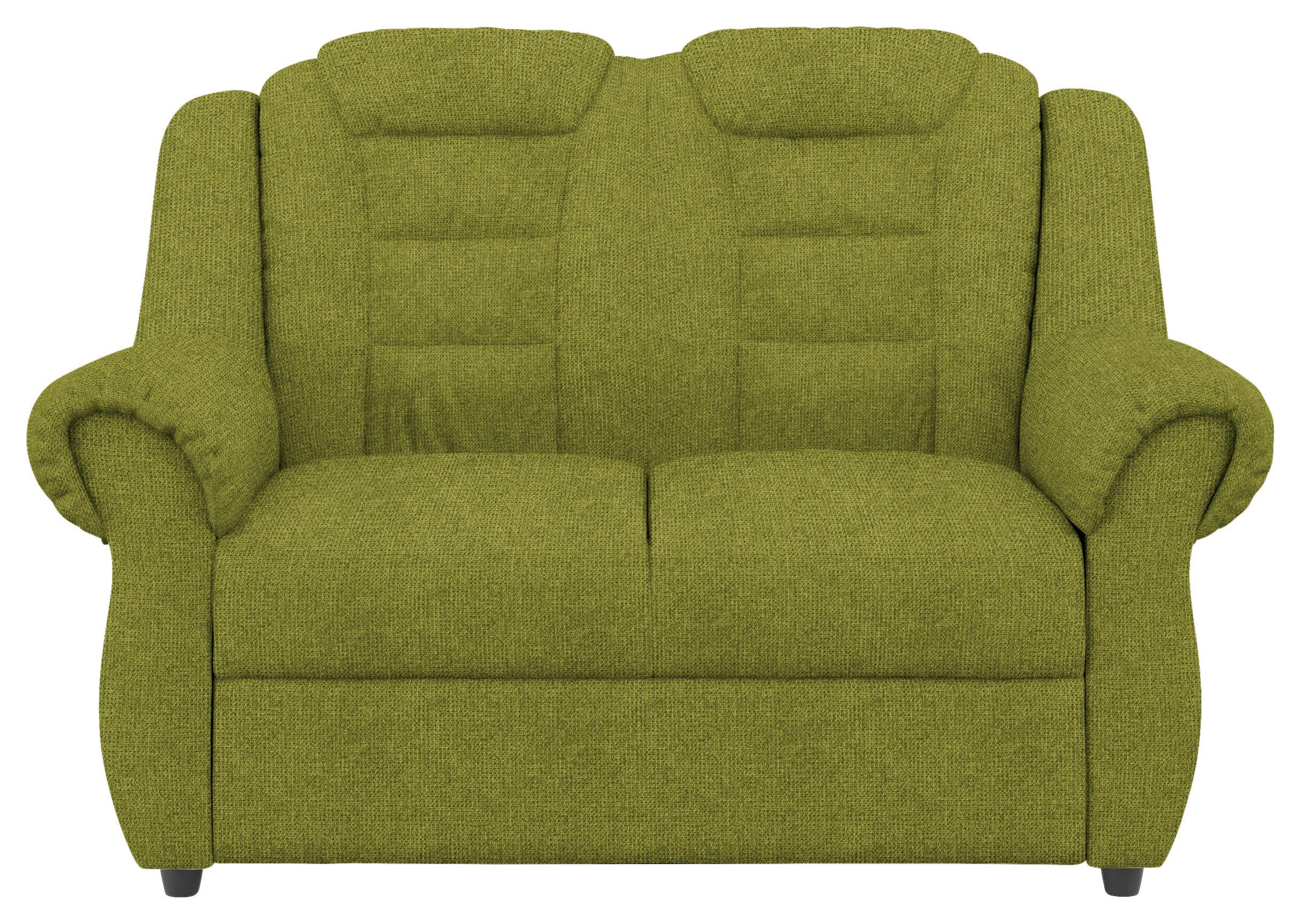 2-Sitzer-Sofa Boston Grün Chenille - Schwarz/Grün, KONVENTIONELL, Textil (145/102/101cm) - Livetastic