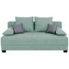Sofa Mia mit Schlaffunktion Mingrün 200 cm - Schwarz/Rosa, Design, Holzwerkstoff/Textil (200/90/110cm) - P & B