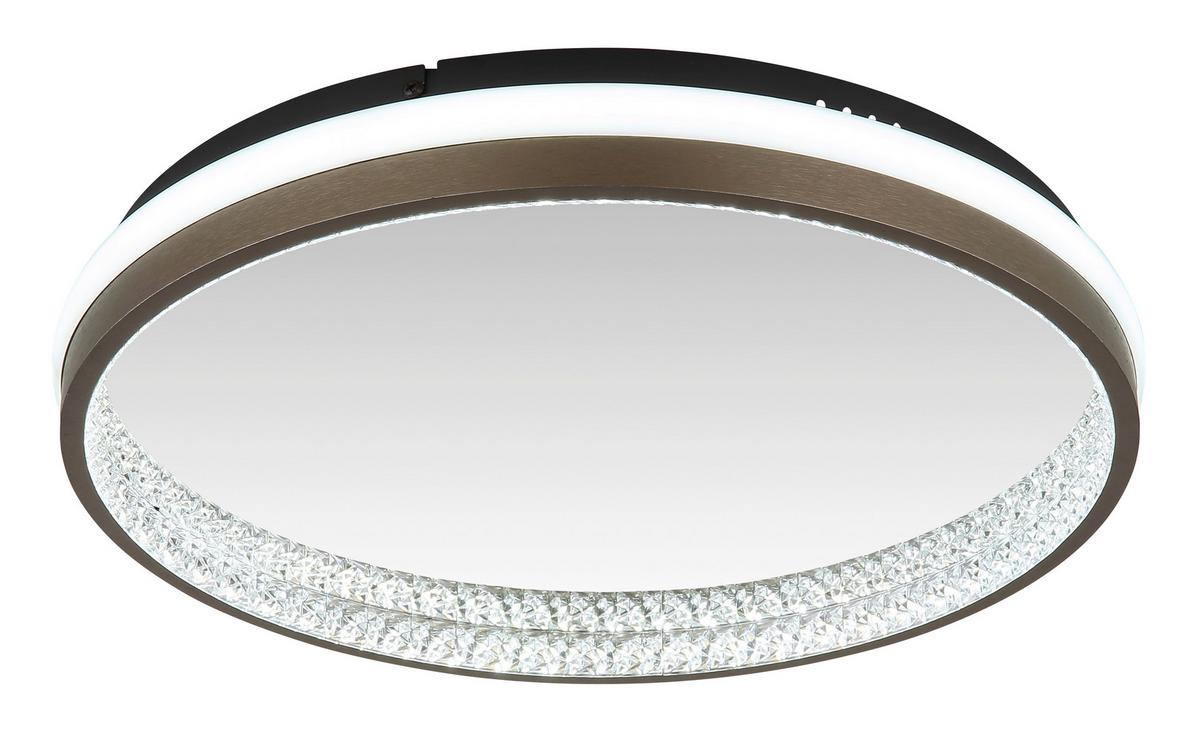 Led Mennyezeti Lámpa 67179d Della - fekete/sötétszürke, Konventionell, műanyag/fém (39,7/6cm) - Globo