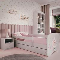Kinder-/Juniorbett Babydreams Inkl. Matratze 80x160 - Birkefarben/Weiß, MODERN, Holz/Holzwerkstoff (80/160cm) - MID.YOU