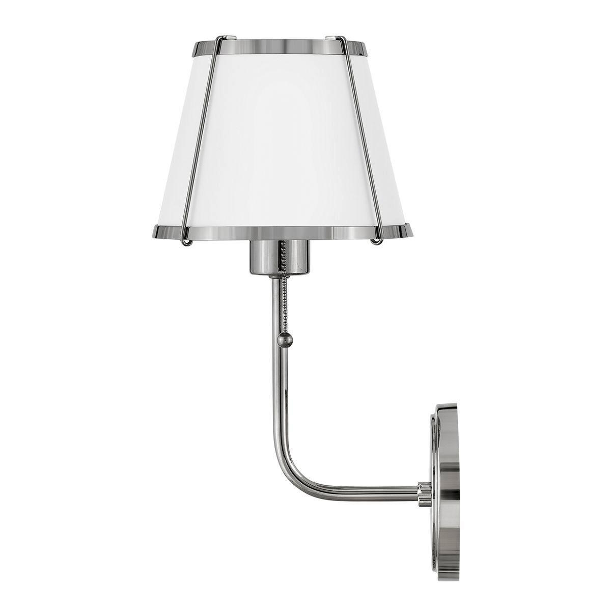 Falilámpa Hk-Clarke1-Pn-Wh - nikkelszínű/fehér, Konventionell, fém (40/18,4/22,2cm) - Elstead Lighting