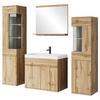 Badezimmer Narobi Eiche Wotan B: 120,4 cm - Eiche Wotan/Weiß, Trend, Glas/Keramik (120,4cm) - P & B