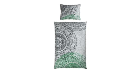 Bettwäsche Java - Grau/Grün, ROMANTIK / LANDHAUS, Textil - James Wood