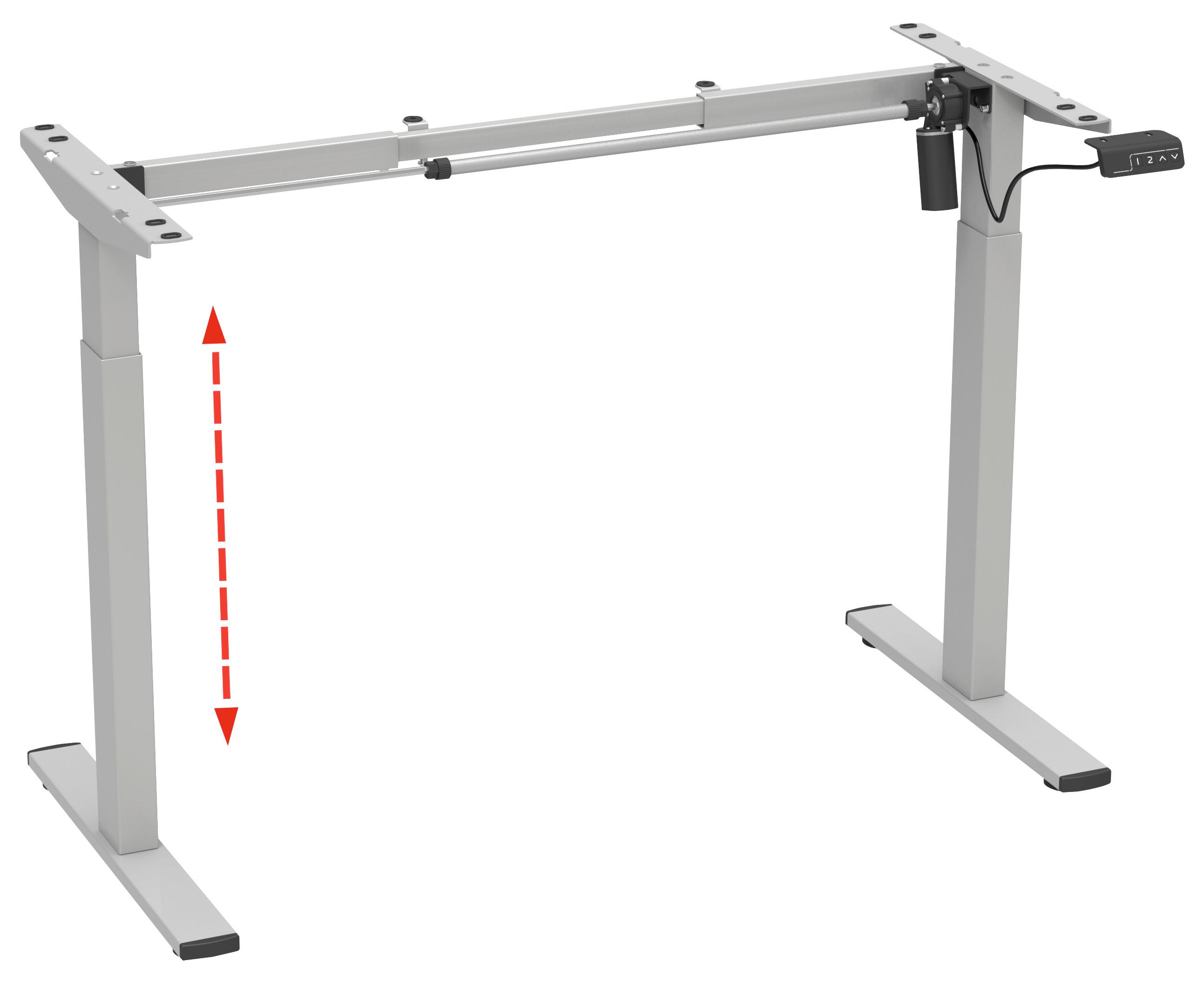 Tischgestell E-Lona Silberfarben B: 92 Cm - Silberfarben, Design, Metall (92/48/71cm) - MID.YOU