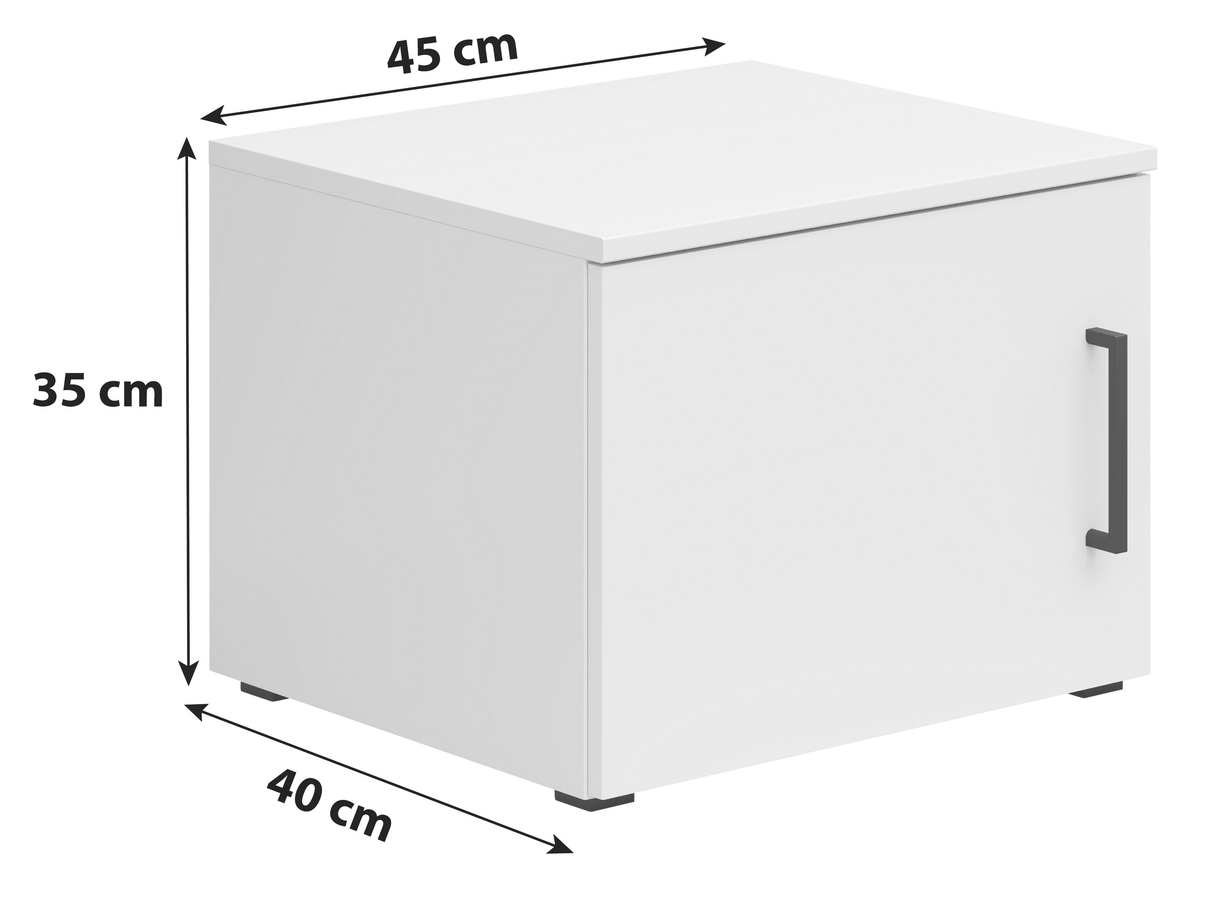 Nadstavec na skriňu MULTISTAURAUM š: 45 cm - čierna/grafitová, Modern, kompozitné drevo/plast (45/35/40cm)