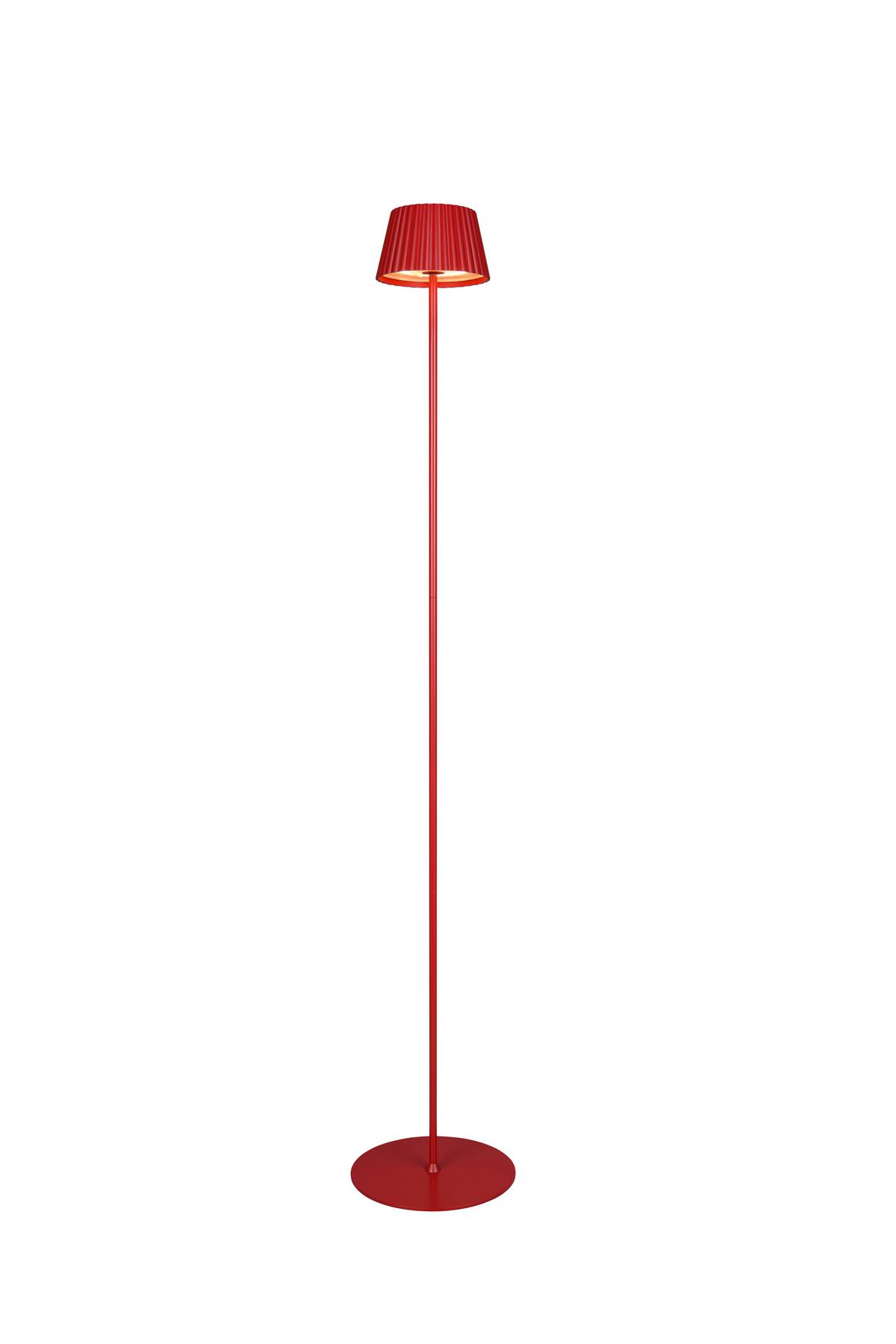 Akku-stehleuchte R47706110 Suarez - Rot, Design, Metall (13,5/123cm)