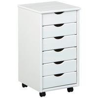 Rollcontainer Holz Massiv Weiß Simon 35x65x40 Cm - Weiß, Basics, Holz/Kunststoff (35/65/40cm) - MID.YOU