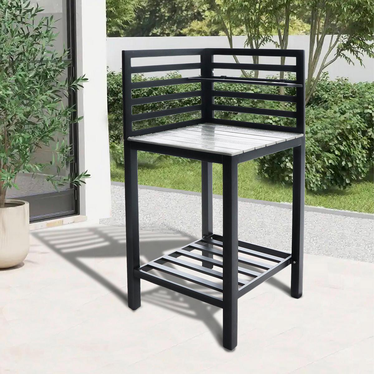 Outdoorküche Valerian - Anthrazit, MODERN, Metall (60/127/60cm) - Beldano